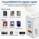 thumbnail image 2 of Cargador de Carga Rápida 65W 2 en 1，Cargador Tipo C PD 33W + USB A QC 32W ,Trae un cable de iP y un, 2 of 7