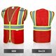 thumbnail image 2 of Chaleco de seguridad SULWZM rojo XL con cremallera y bolsillos, 2 of 6