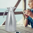 thumbnail image 3 of Rustproof Thermal Coffee Carafe with Vacuum Insulation, Stainless Steel Keeps Drinks Hot 12 Hours Cold 24 Hours, Leak Proof Easy Cleaning for Daily Use, 2L, 3 of 8