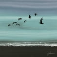 thumbnail image 2 of Burghardt, James 26x26 White Modern Wood Framed Museum Art Print Titled - Dusky Sea II, 2 of 4