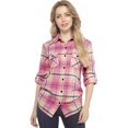 thumbnail image 1 of Matchstick Chemise à Carreaux en Flanelle à Manches Longues pour Femmes, 1 of 7