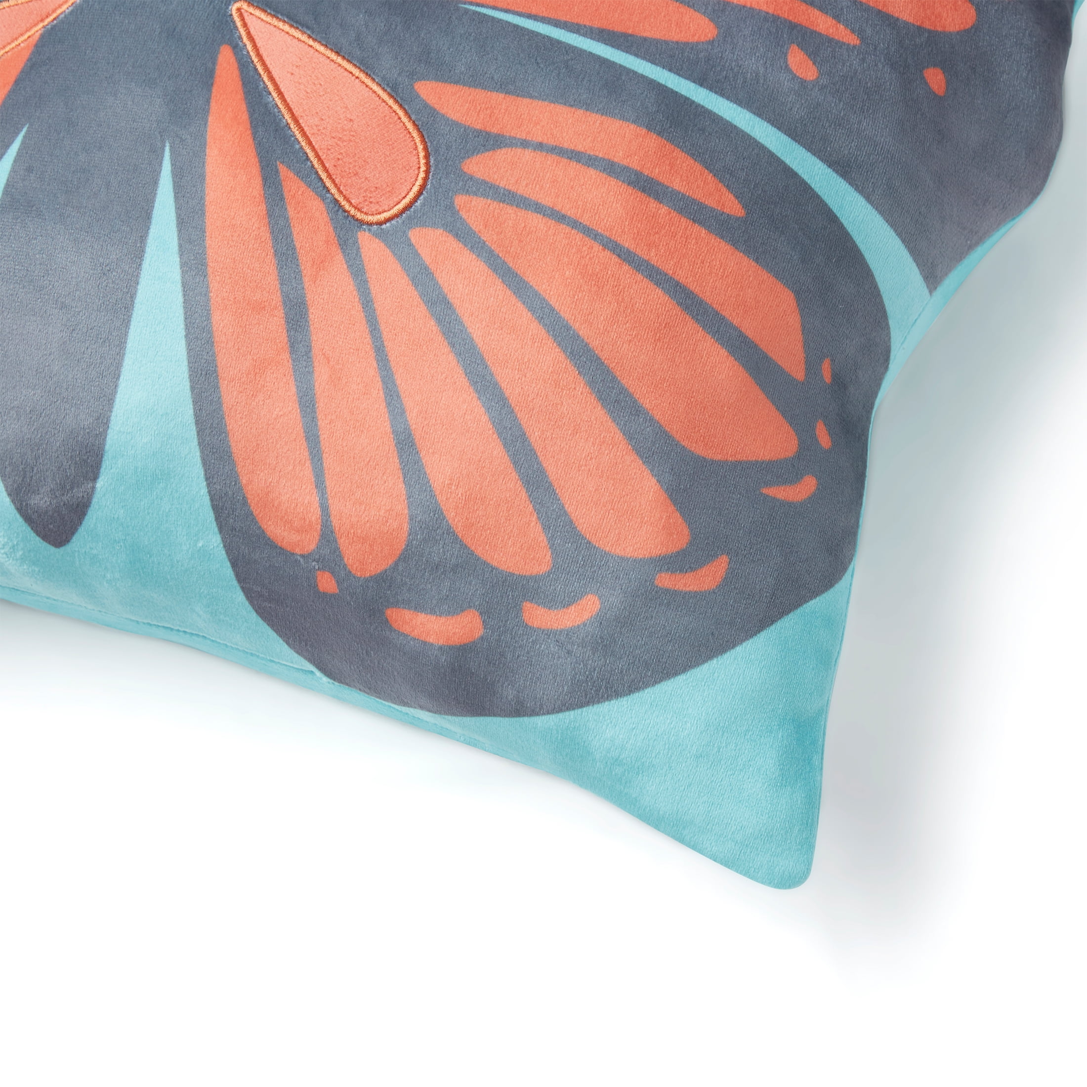 Your Zone Snuggly Pillow, Butterfly ,18" x 18" Multicolor, Decorative