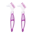 thumbnail image 1 of Denture Brush, 2pcs/Set, Specially Designed to Thorough Cleaning Dentures & Bridges, 1 of 5