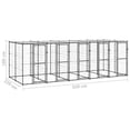 thumbnail image 4 of vidaXL Chenil Extérieur pour Chien en Acier avec Toit 12,1 M2, 4 of 4