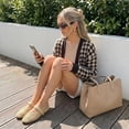 thumbnail image 6 of Cushionaire Monet Woven Mary Jane Flats for Women, Comfortable Ballet Flats with Adjustable Gold-Tone Buckle Strap and Memory Foam Cushioning, 6 of 17