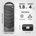 thumbnail image 2 of Sacos de dormir para clima frío para adultos 30 ℉ - Saco de dormir portátil, impermeable, liviano de 4 lb para niños altos, niñas y niños con saco de compresión, para acampar, caminar, viajar, al aire, 2 of 5