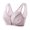 Purple, variant on Women's Bras Lace Fashion Thin Style Ventilate Front Buckle Bra Without Steel Rim Wireless Bras for Women Light Blue 2XL