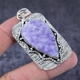 thumbnail image 2 of Natural Lepidolite Stone Handmade 925 Sterling Silver Jewelry Pendant 2.56", 2 of 2