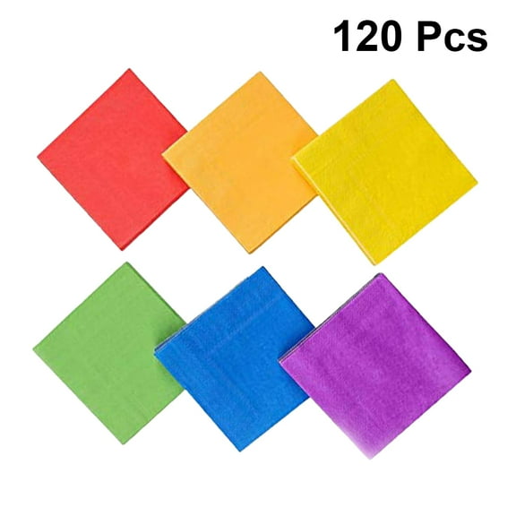 LOLIPPYY 3-Pack Disposable Party Napkins, Assorted Colors, Simple Design, 25x25x0.1in, Perfect for Events