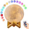 thumbnail image 1 of Moon Lamp, 15cm 3d Printed Full Moon Lamp Moon Night Light With Touch & Remote, 1 of 5