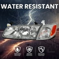 thumbnail image 6 of Spec-D Tuning Chrome Headlights + Corner Lights Compatible with 2000-2001 Toyota Camry L+R Pair Head Light Lamp Assembly, 6 of 6