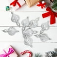 thumbnail image 2 of Northlight 8ct Silver Shatterproof Finial Christmas Ornaments, 4.75", 2 of 5