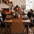 thumbnail image 2 of Sm:)e Caramel Ghost Halloween Table Runner 13x72 Inch, Soft Plush Faux Fur Mantel Kitchen Dining Table Decor, Halloween Home Party Decor, 2 of 6
