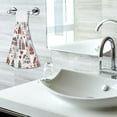 thumbnail image 5 of Yayeee Kitchen Hanging Hand Towels Set of 2 with Loop Bathroom Absorbent Tie Towel, Red Nordic Christmas, 5 of 7