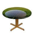 thumbnail image 3 of Sheronv Golf Ball Golf Club Grass Round Table Cover 100% Polyester Stain Resistant Washable Indoor Outdoor Tablecloth Kitchen Dining Wedding Parties Farmhouse Waterproof Fabric 31"-35, 3 of 8