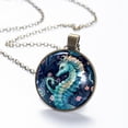 thumbnail image 6 of Seahorse Necklace Personalized Custom Photo Round Pendant Adjustable Stainless Steel Necklaces with Gift Box for Men Women Mothers Valentine's Jewelry Gift, 6 of 6