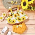 thumbnail image 2 of Styles I Love Infant Baby Girl Sunflowers Crop Top and Bloomers Sunsuit with Headband 3pcs Set Spring Summer Outfit, 2 of 6