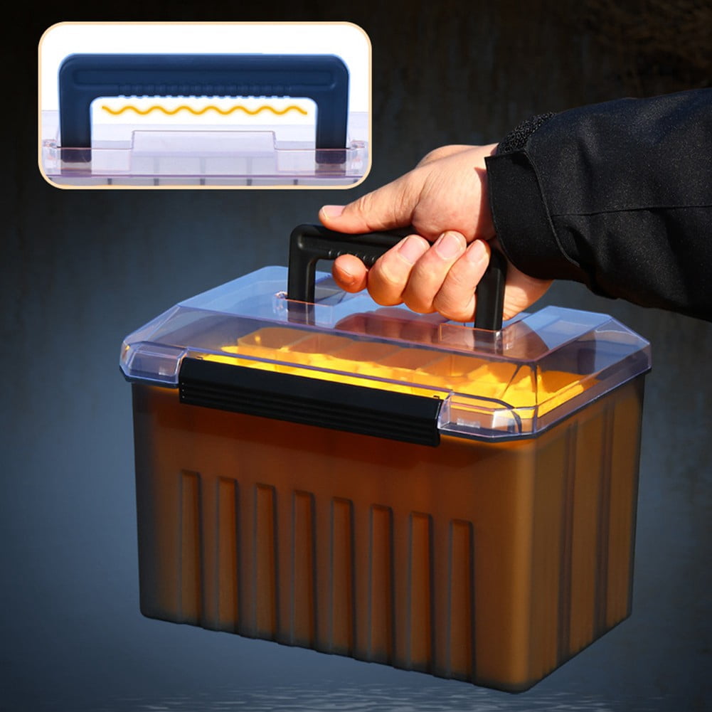Sportact Fishing Accessories,Fishing Equipment,Fishing Lure Box Baits Hook Container Wooden Bait Shrimp Box Bait Storage Case