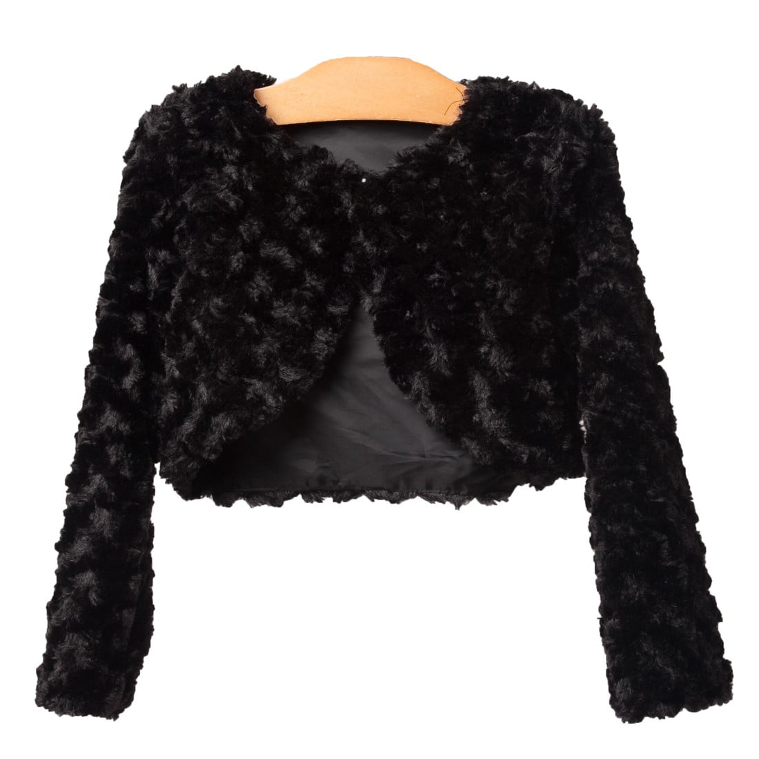 black fur shrug