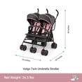 thumbnail image 4 of Dream On Me Volgo Twin Umbrella Stroller, Model #446, 4 of 9