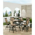 thumbnail image 3 of Hanover Fontana 7 Piece Aluminum Fabric Porcelain Durability Dining Furniture Sets Multicolor, 3 of 9