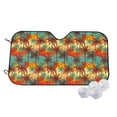thumbnail image 2 of Lsque Colorful Hawaii Palms Car Windshield Sun Shade | Accordion Folding Style Auto Shade for Car Truck SUV Van | Blocks UV Rays Sun Visor Protector | Small, 2 of 7