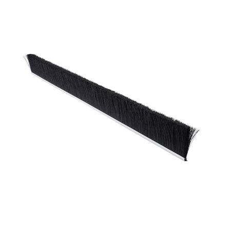 Tanis Brush MB400636 Galvanized Backed Strip Brush Black Nylon Bristles 3 Trim Length 3 Overall Length 3/16 Thick 0.014 Bristle Diameter CA1
