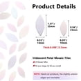 thumbnail image 3 of Mogoko Iridescent Glass Mosaic Tiles for Crafts, 100 Pieces 2 Sizes Mixed Stained Glass Sheets, Mosaic Kits for Kids Adults (Iridescent White), 3 of 5