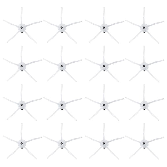 16pcs White 5 Arms Side Brush For Xiaomi Roborock S6 S5 E35 E2 S50 S5