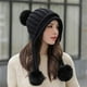 thumbnail image 3 of Gorro de invierno para mujer, conjunto de bufanda circular peruano, orejeras de esquí, 3 of 5