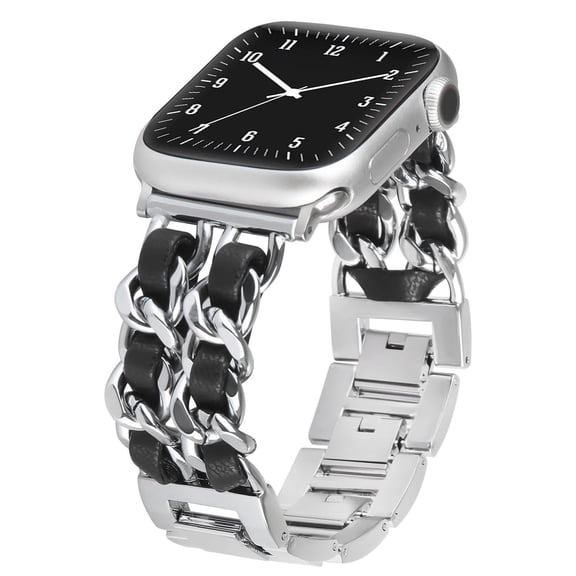 Metal Link Bracelet Compatible with Apple Watch Band 41mm 40mm 38mm 42mm 44mm 45mm 49mm iWatch Series 11/10/9/Ultra/SE/8/7/6/5/4/3/2/1, Dressy Metal Bangle Bracelet Women