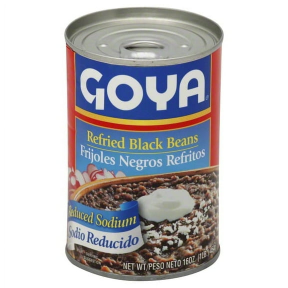 Goya Foods Goya Black Beans Refried Reduced Sodium