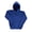 royal blue, variant on Gildan Unisex Youth Pullover Hoodie - white, m/10-12 (Big Girls)