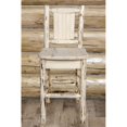 thumbnail image 1 of Montana Woodworks MWBSWNRV24LZMOOSE Counter Height Back Barstool with Laser Engraved Moose Design, Clear Lacquer Finish, 1 of 1