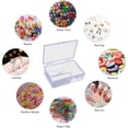 thumbnail image 5 of Mini caja de contenedores de almacenamiento rectangular transparente con tapa para accesorios, manualidades, tornillos, batería, 9,7*6,6*3,2 cm, de 8, 5 of 5