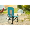 thumbnail image 2 of Leumius Oversized Camping Director Chair with Side Table for Outdoor, Portable Folding Chair for Beach, Fishing, Trip, Picnic, Lawn, Blue, 2 of 11