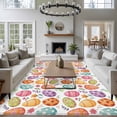 thumbnail image 3 of 5'x7' Area Rugs, Easter Eggs Indoor Outdoor Area Rug for Living Room Bedroom, Colorful Eggs Spring Flowers Leaves Garden Plants Washable Bathroom Rugs Kitchen Floor Carpet Mats Home Decor Aesthetic, 3 of 8