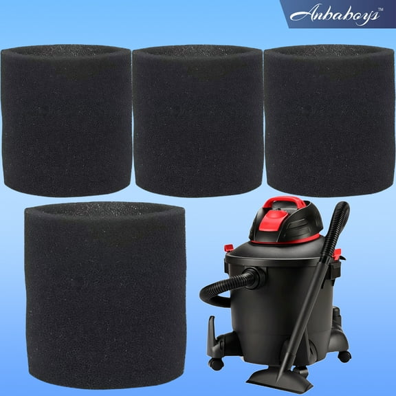 4-Pack Foam Filter Sleeve ,Compatible with Shop-Vac Large Foam Sleeve, Type R, 90585