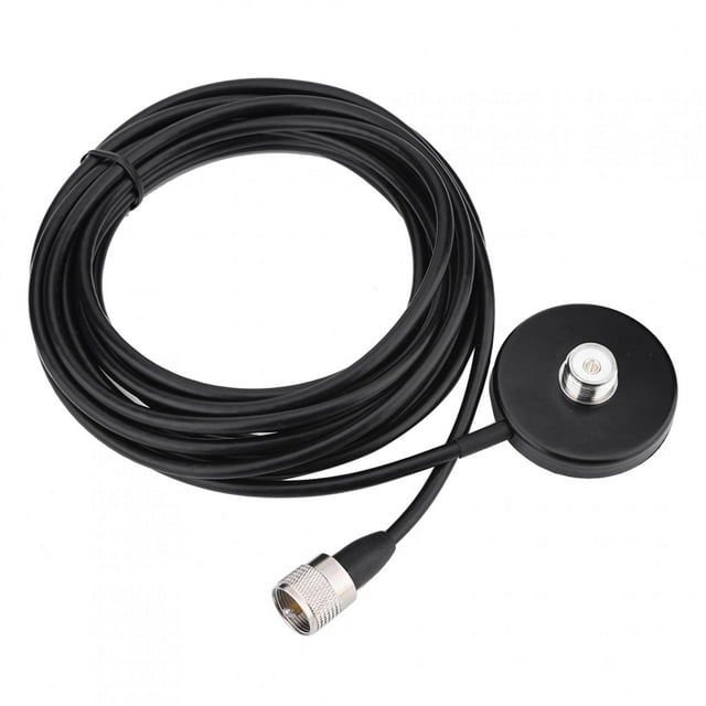 Antena móvil para coche con base magnética para montaje en techo con cable coaxial UHF macho de 5 metros de largo