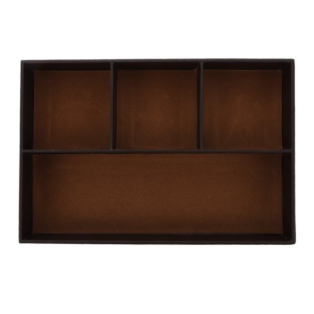 MasteelfCA 1 Pce Boîte de Rangement en Cuir pour Clés Plateau de Rangement Séparé pour Bricoles