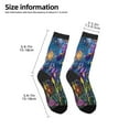 thumbnail image 2 of Fuzoiu Cosmic Purple Irises Print Kids Socks For Boys Girls,Grip Crew Socks with Non Slip,Lightweight Stretch Crew Socks,Toddlers Crew Boot Socks, 2 of 5