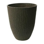Algreen Products  Valencia Planter with Tree Bark Texture - Brown Bark - 15.5 x 18 in.