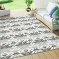 thumbnail image 2 of Garvee 5'x8' Indoor Outdoor Area Rugs, Waterproof Modern Print Pattern Non Slip Floor Carpet, Stain Resistant Carpet For Living Room Bedroom Backyard Patio, Black and White, 2 of 8