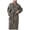 Black, variant on Men's Shawl Collar Robe Striped Winter Coral Velvet Robe Warm and Thick with Velvet Bathrobe Belted Bathrobe Black XL