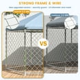 thumbnail image 5 of Betisef 6.9x6.9x4.9 ft Large Dog Kennel Outside with Roof,Outdoor Dog Kennel with Lock for Outdoor Backyard, 5 of 8
