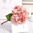 thumbnail image 2 of Ramo de flores de hortensias artificiales, flores de seda, boda, fiesta nupcial, decoración del hogar (rosa claro), 2 of 2