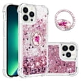 thumbnail image 1 of Funda para iPhone 13 Pro Max con Brillo Líquido Flotante, Purpurina, Parachoques y Anillo Giratorio Soporte, 1 of 5