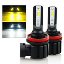 D-Lumina H11 H8 H16 Switchback DRL LED Fog Light, 40W 8000LM Dual Color Xenon White/Yellow, Bulb Replacement (Set of 2)