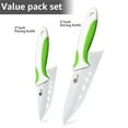 thumbnail image 4 of Ceramic Paring Knife Set 2-Piece Fruit Vegetable Knife with 6" Chef and 5" Utiity Knife with Blade Guard Pro Kitchen Knife Resistant Slicing Cutter, 4 of 7