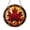 Acrylic 3.5 Inch, variant on Colorful Maple Leaf Stained Glass Round Panel, Classic Autumn Window Decoration